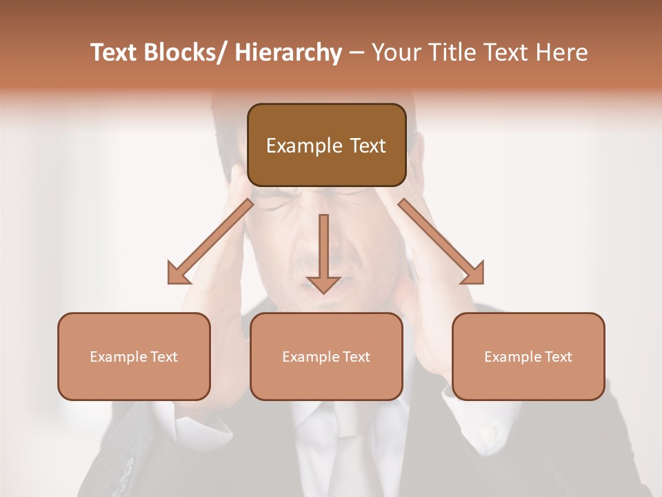 A Man In A Suit Holding His Hands To His Ears PowerPoint Template