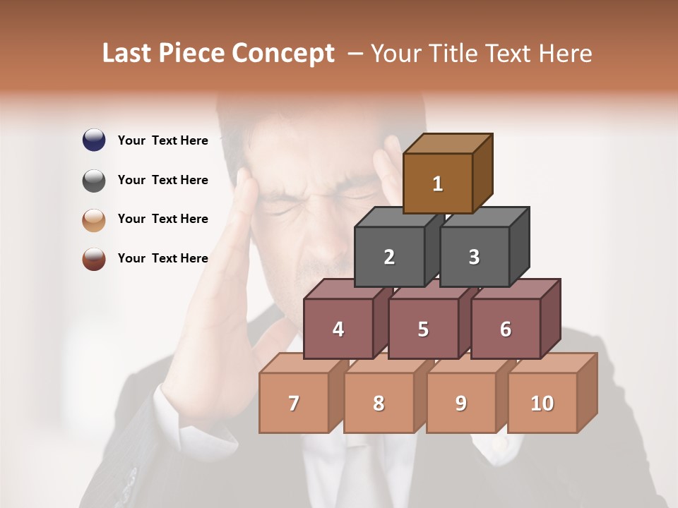 A Man In A Suit Holding His Hands To His Ears PowerPoint Template