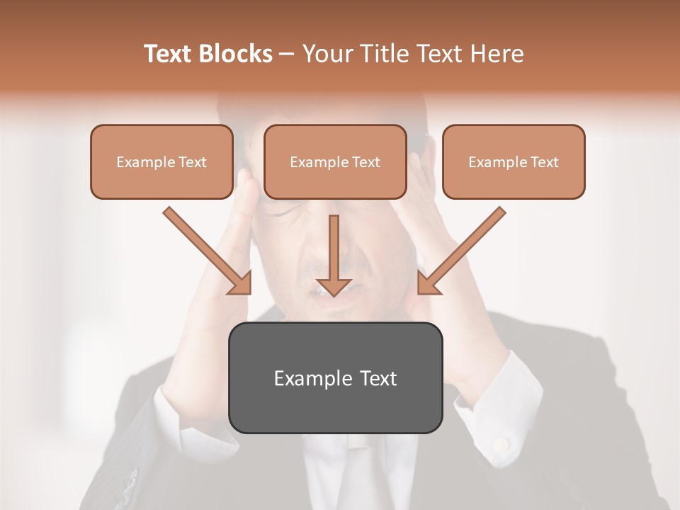 A Man In A Suit Holding His Hands To His Ears PowerPoint Template