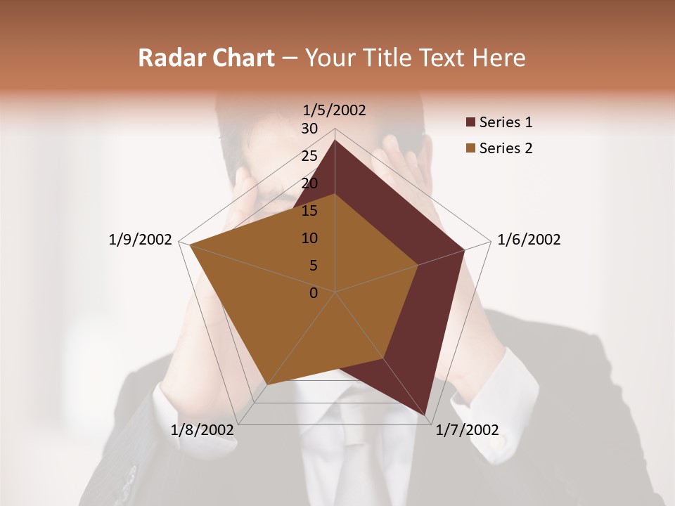 A Man In A Suit Holding His Hands To His Ears PowerPoint Template