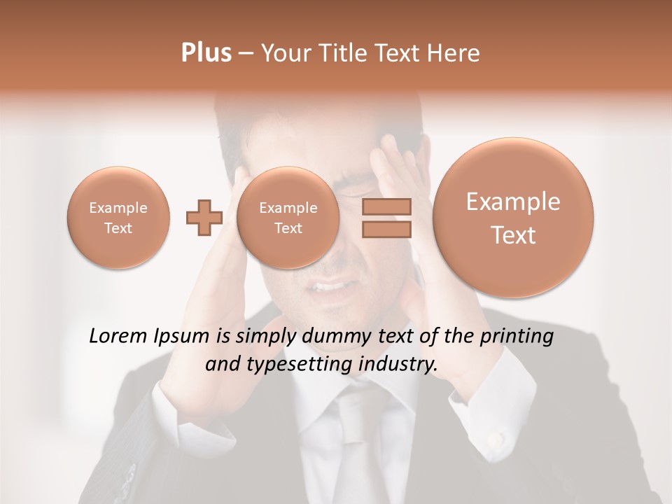 A Man In A Suit Holding His Hands To His Ears PowerPoint Template
