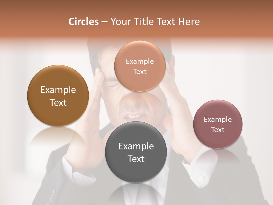 A Man In A Suit Holding His Hands To His Ears PowerPoint Template