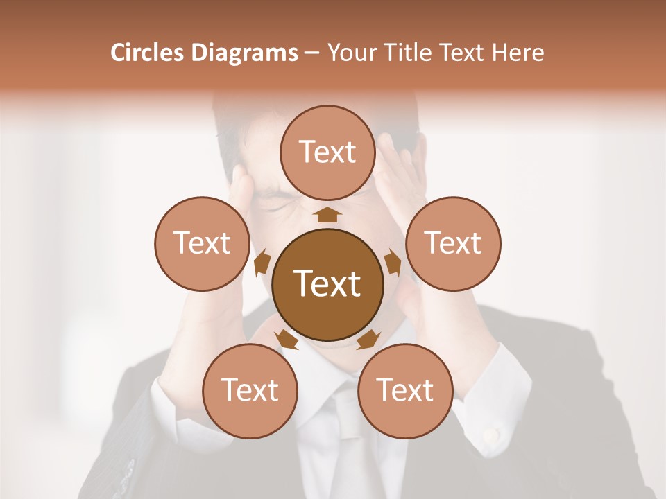 A Man In A Suit Holding His Hands To His Ears PowerPoint Template