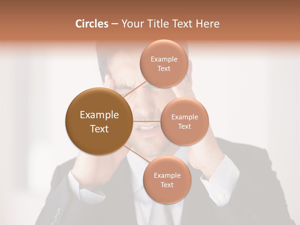 A Man In A Suit Holding His Hands To His Ears PowerPoint Template