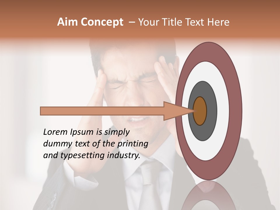 A Man In A Suit Holding His Hands To His Ears PowerPoint Template