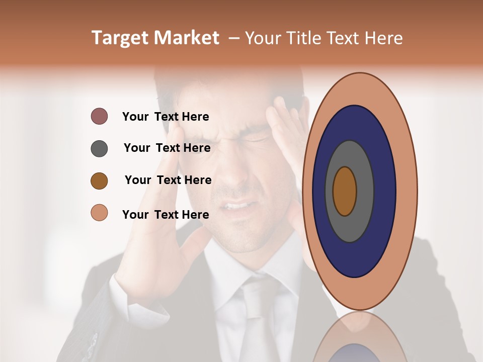 A Man In A Suit Holding His Hands To His Ears PowerPoint Template