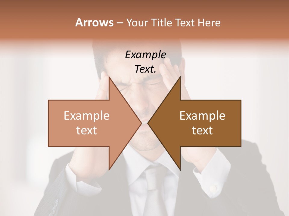 A Man In A Suit Holding His Hands To His Ears PowerPoint Template