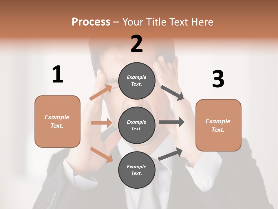 A Man In A Suit Holding His Hands To His Ears PowerPoint Template