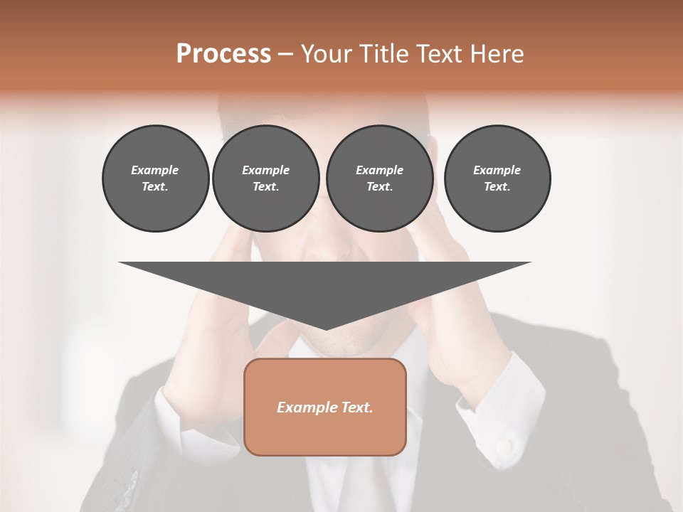 A Man In A Suit Holding His Hands To His Ears PowerPoint Template