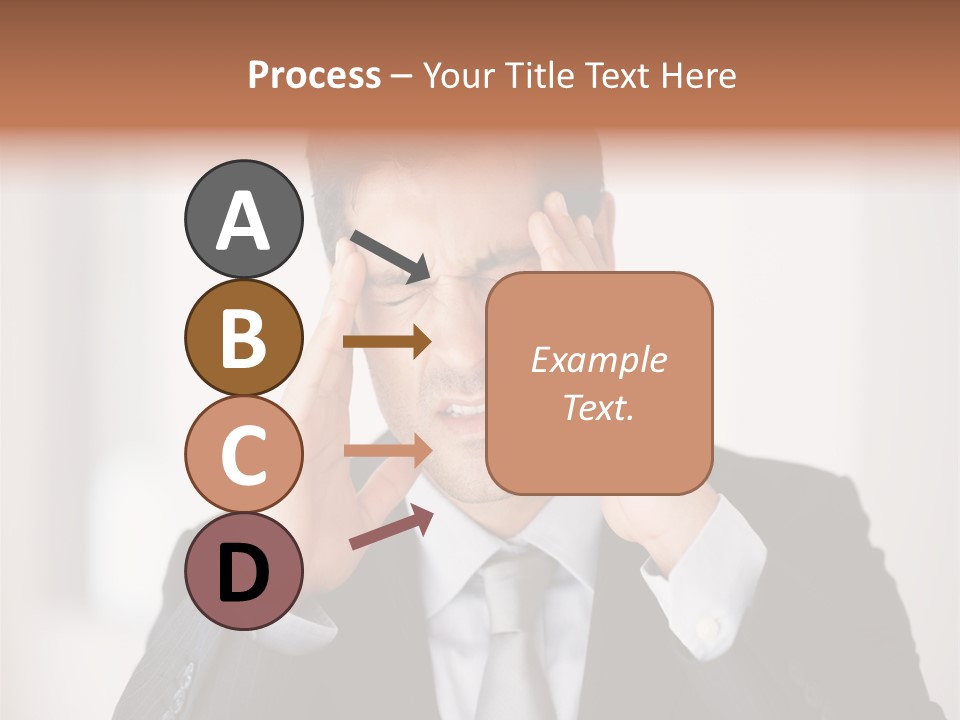 A Man In A Suit Holding His Hands To His Ears PowerPoint Template