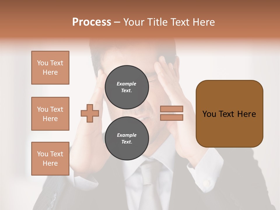 A Man In A Suit Holding His Hands To His Ears PowerPoint Template