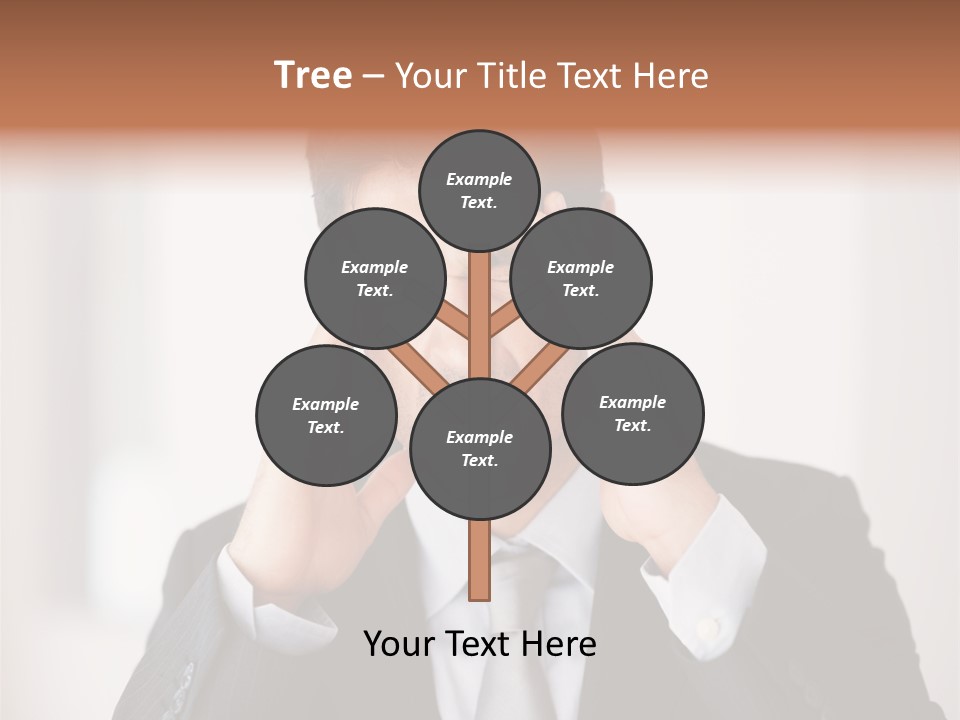 A Man In A Suit Holding His Hands To His Ears PowerPoint Template