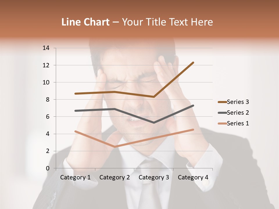 A Man In A Suit Holding His Hands To His Ears PowerPoint Template