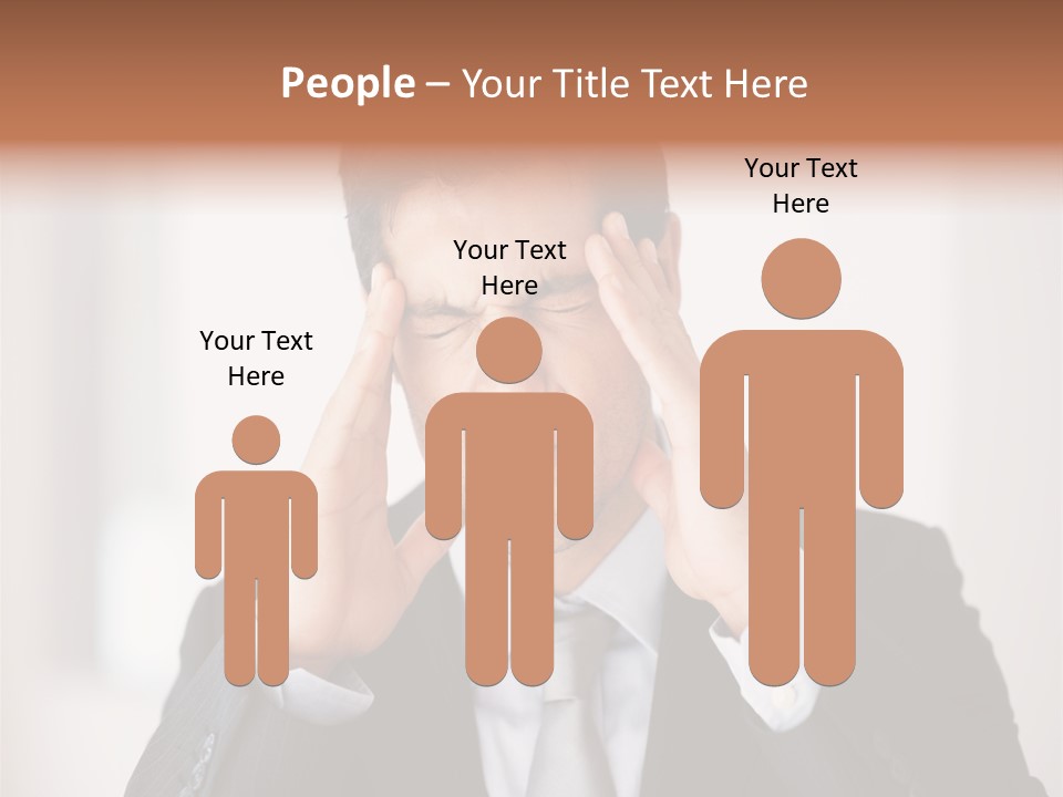 A Man In A Suit Holding His Hands To His Ears PowerPoint Template