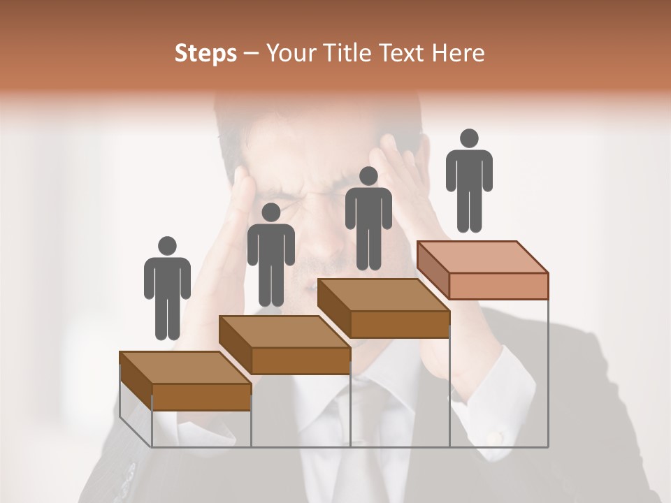 A Man In A Suit Holding His Hands To His Ears PowerPoint Template