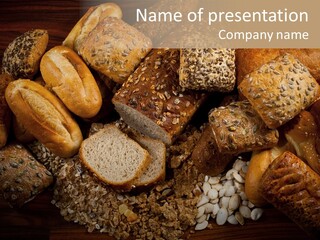 White Loaves Display PowerPoint Template