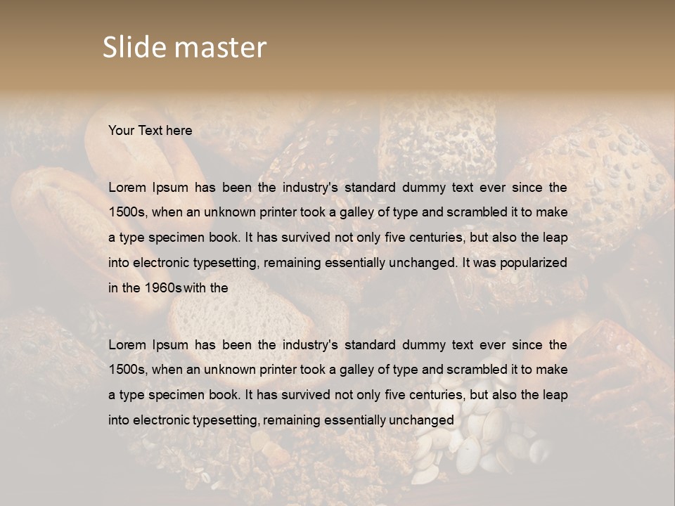 White Loaves Display PowerPoint Template