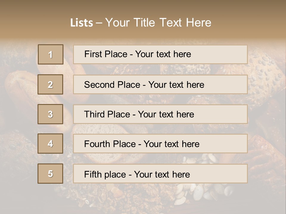 White Loaves Display PowerPoint Template