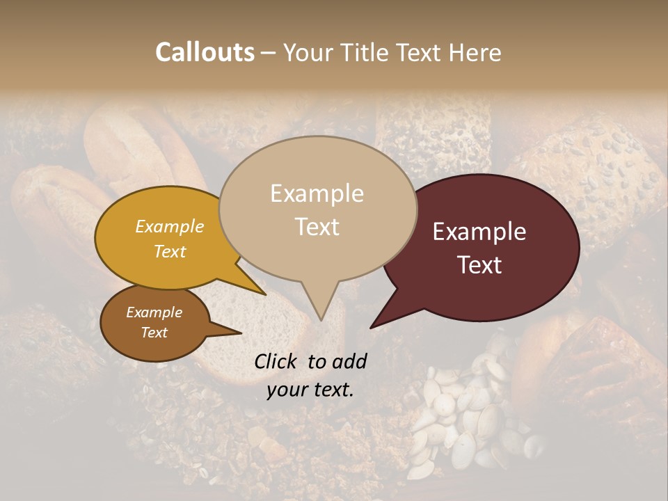 White Loaves Display PowerPoint Template