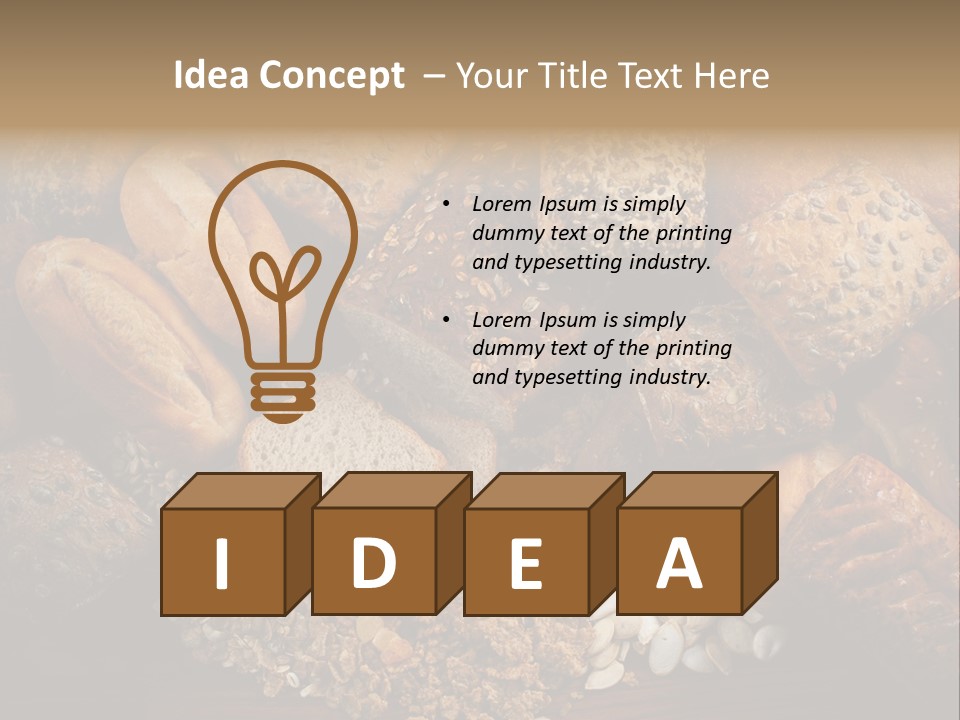 White Loaves Display PowerPoint Template