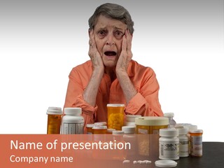 Caucasian Elderly Female PowerPoint Template