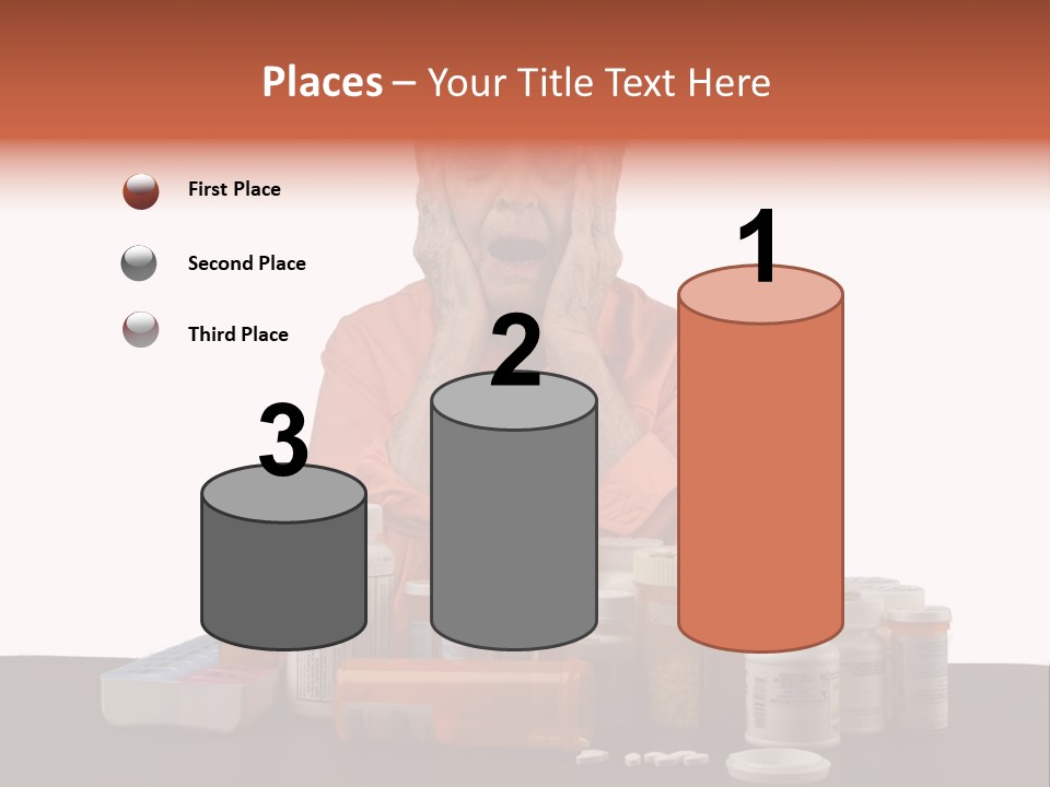 Caucasian Elderly Female PowerPoint Template