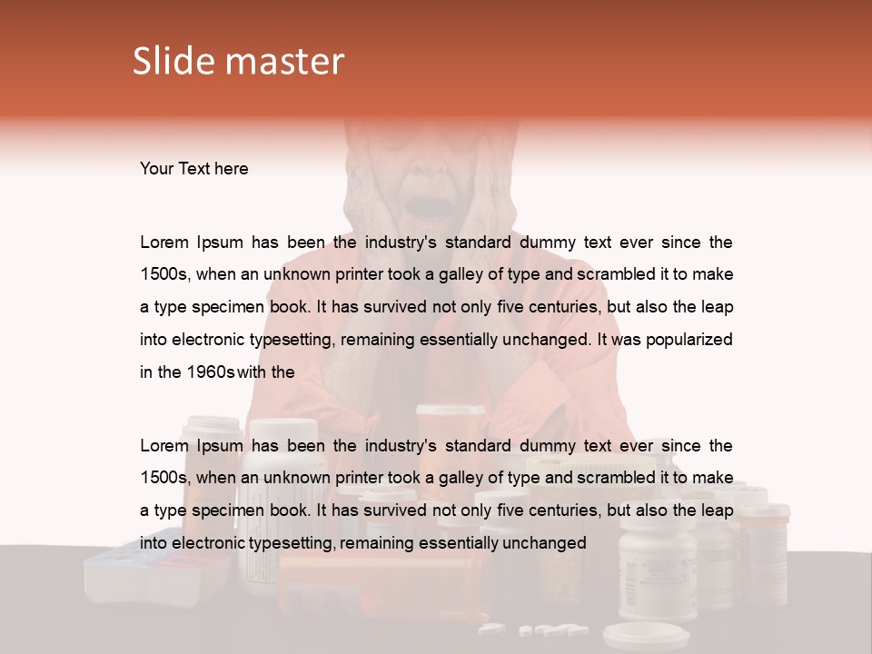 Caucasian Elderly Female PowerPoint Template