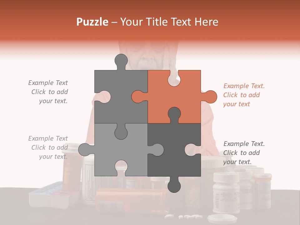 Caucasian Elderly Female PowerPoint Template