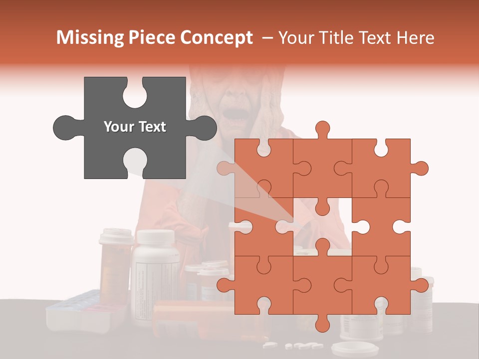 Caucasian Elderly Female PowerPoint Template