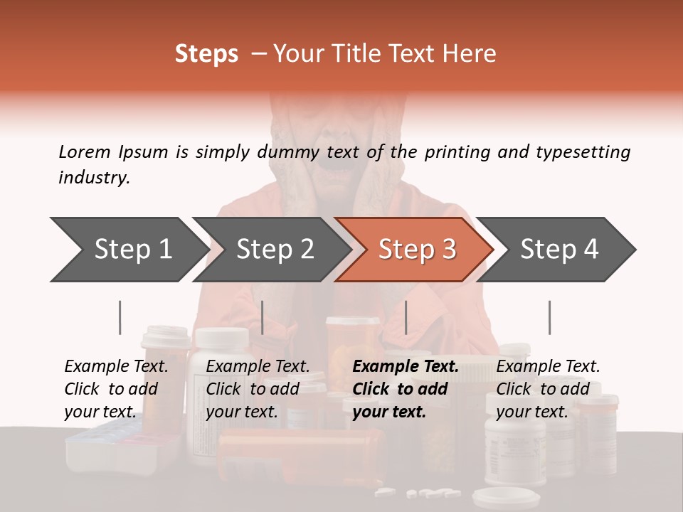 Caucasian Elderly Female PowerPoint Template