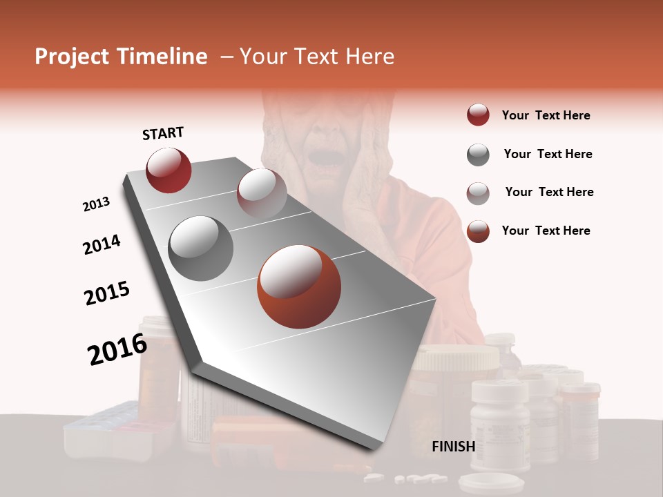 Caucasian Elderly Female PowerPoint Template