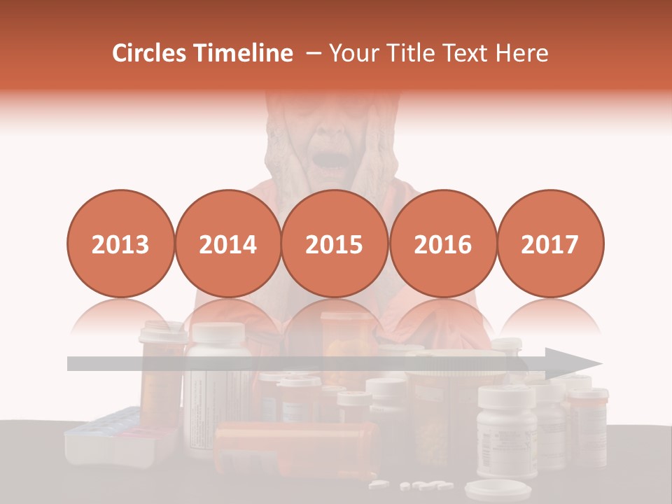 Caucasian Elderly Female PowerPoint Template