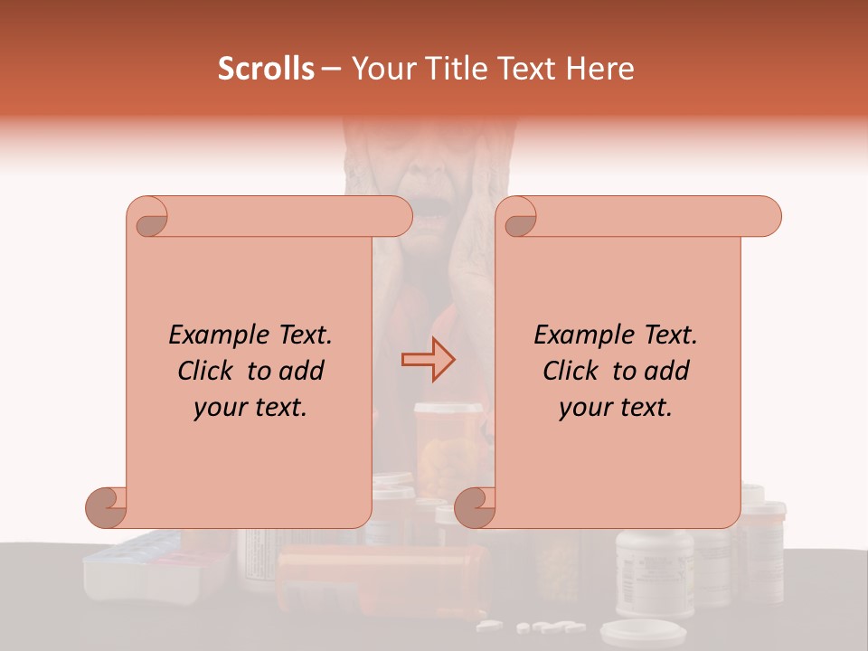Caucasian Elderly Female PowerPoint Template