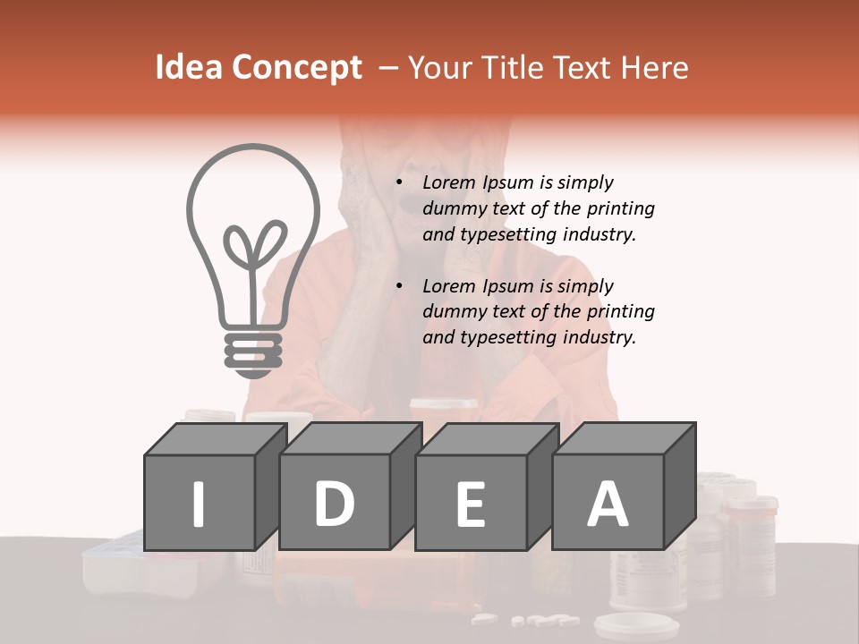 Caucasian Elderly Female PowerPoint Template