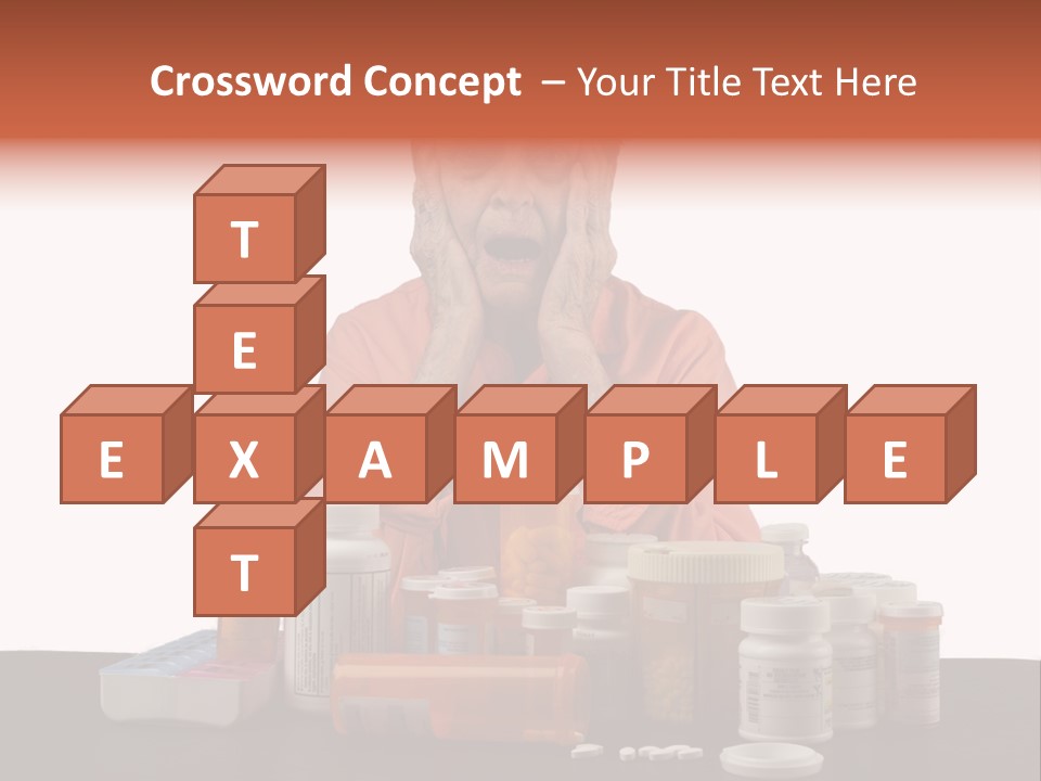 Caucasian Elderly Female PowerPoint Template