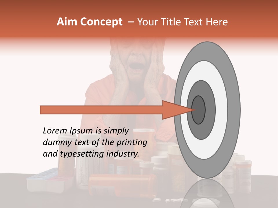 Caucasian Elderly Female PowerPoint Template