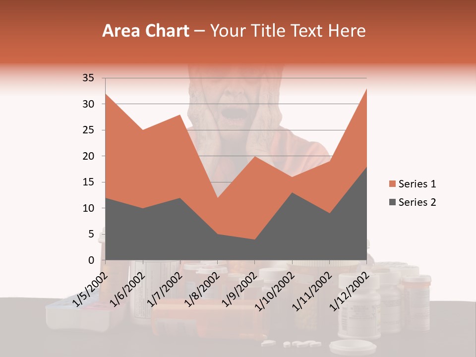 Caucasian Elderly Female PowerPoint Template