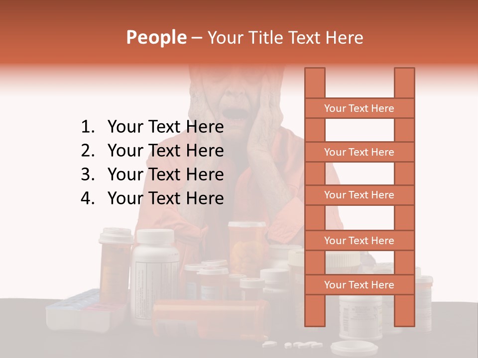 Caucasian Elderly Female PowerPoint Template