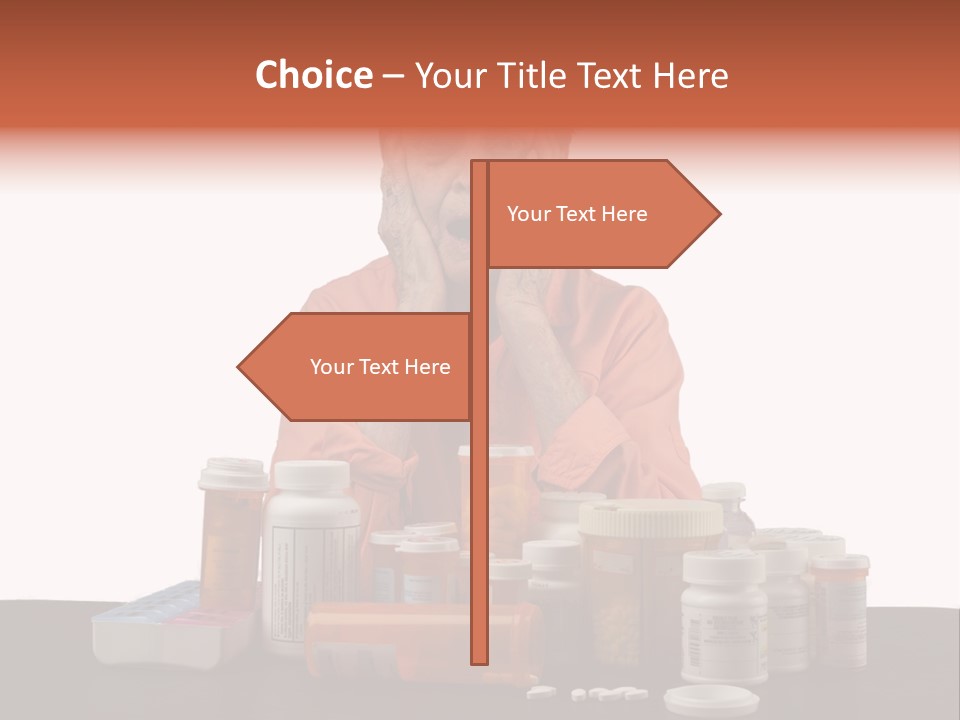 Caucasian Elderly Female PowerPoint Template