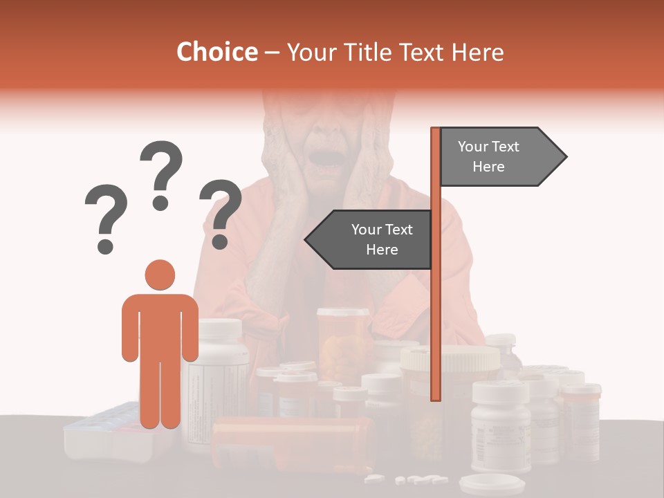 Caucasian Elderly Female PowerPoint Template