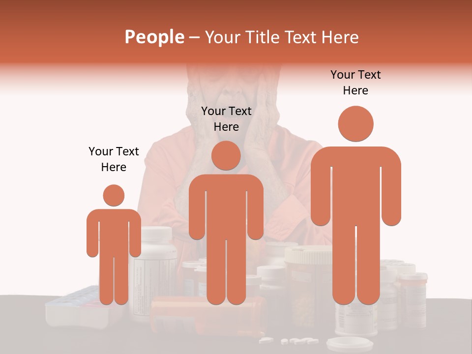 Caucasian Elderly Female PowerPoint Template