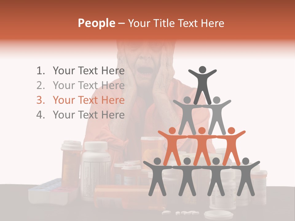 Caucasian Elderly Female PowerPoint Template