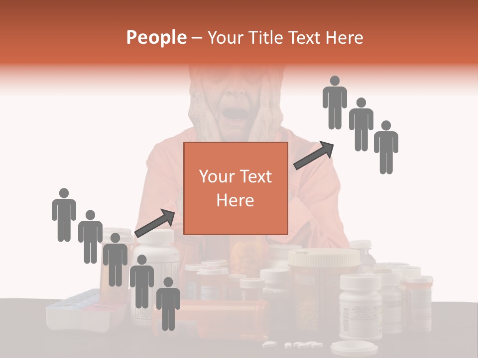 Caucasian Elderly Female PowerPoint Template