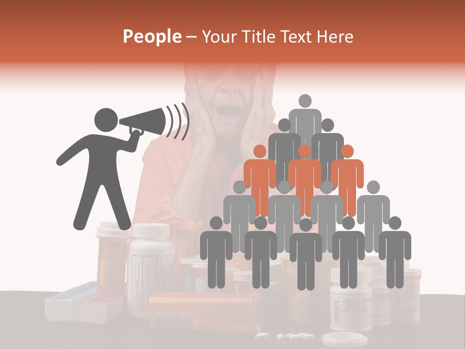 Caucasian Elderly Female PowerPoint Template