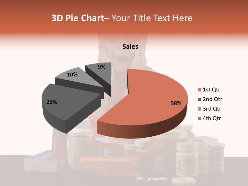 Caucasian Elderly Female PowerPoint Template