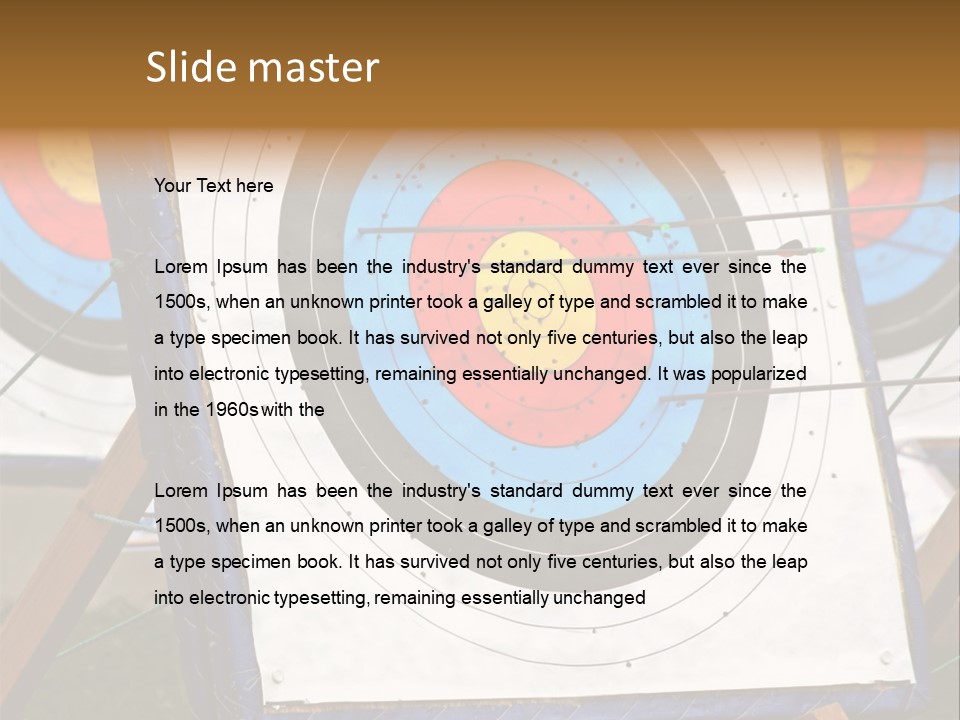 Arrows Target Stand PowerPoint Template