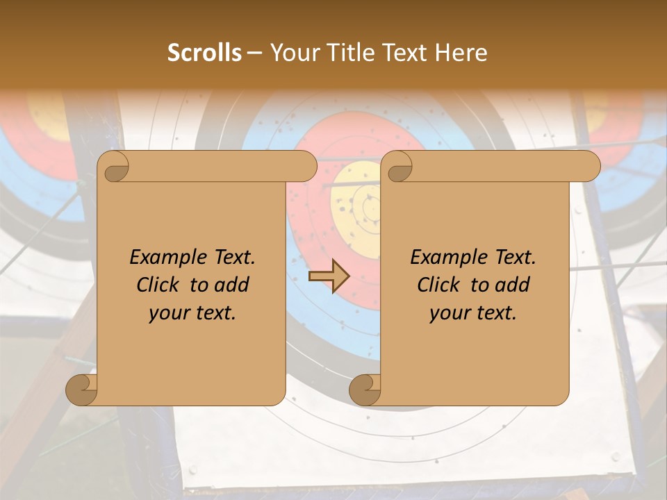 Arrows Target Stand PowerPoint Template