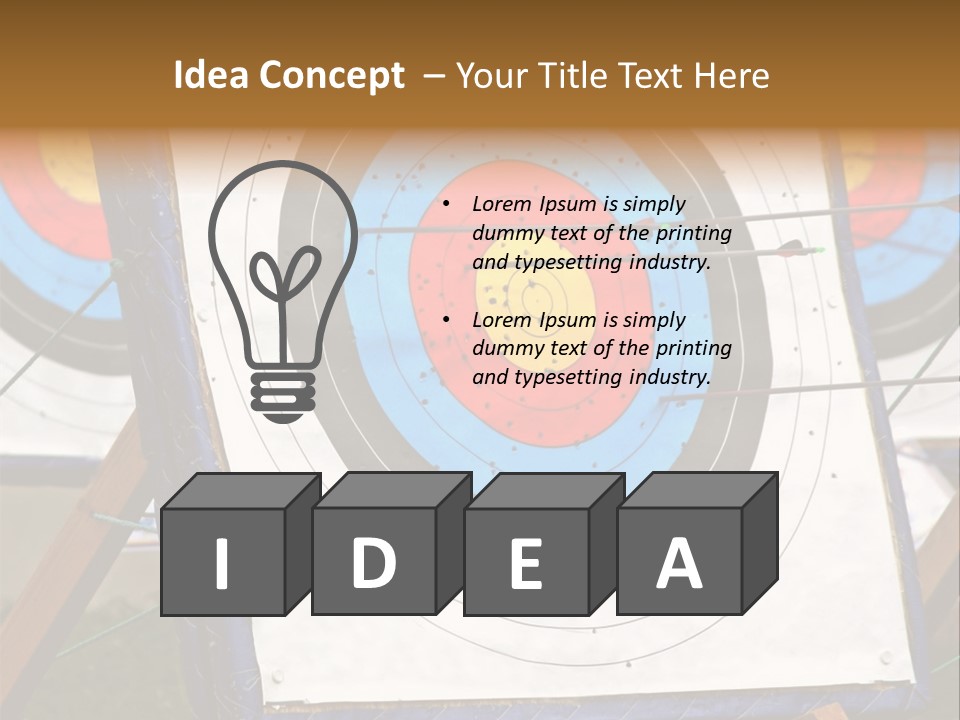 Arrows Target Stand PowerPoint Template