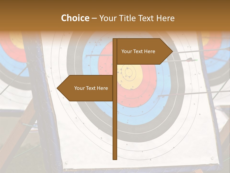 Arrows Target Stand PowerPoint Template