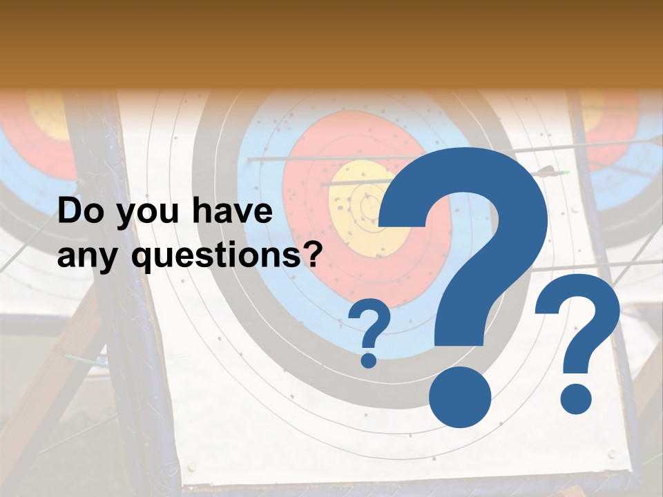 Arrows Target Stand PowerPoint Template